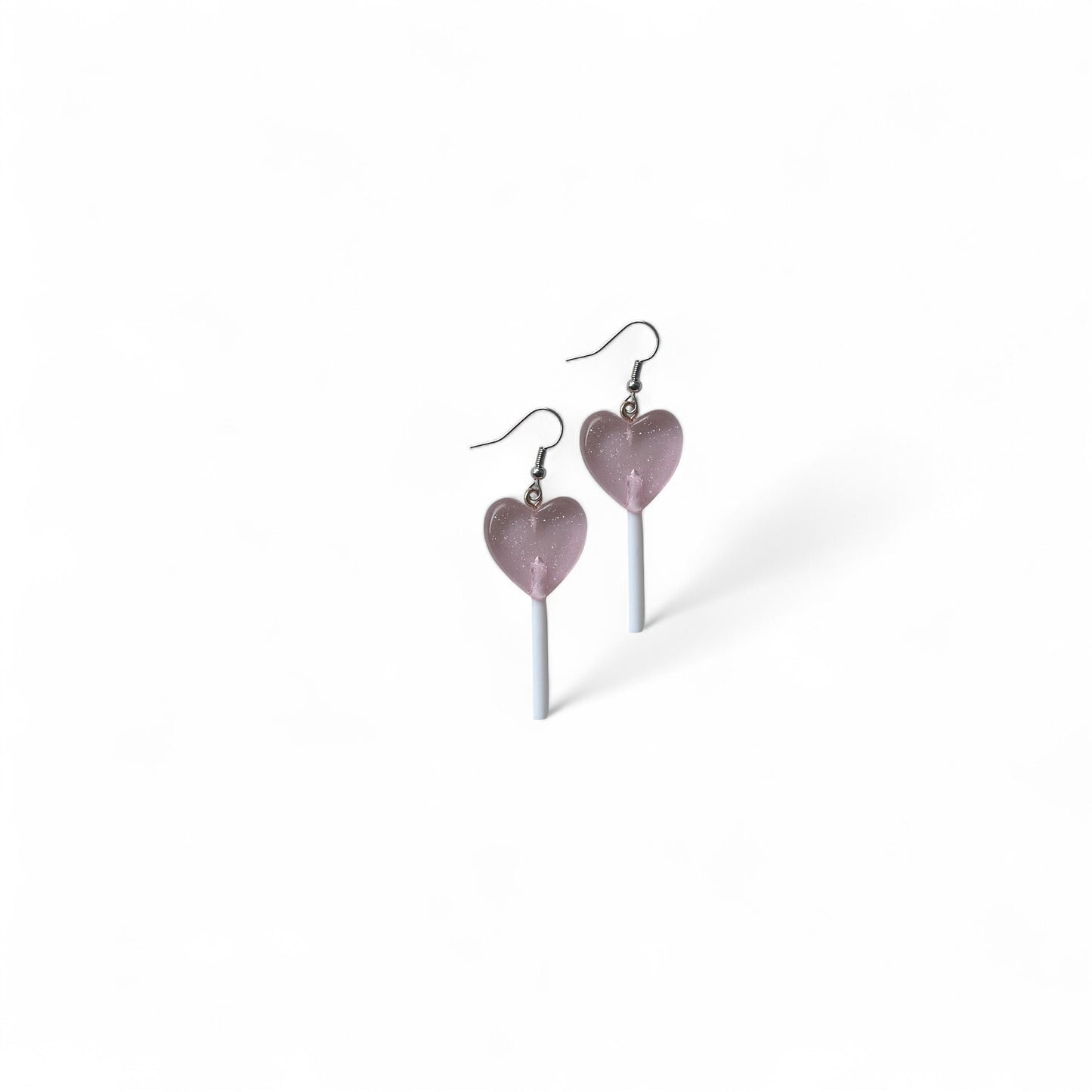Heart lollipop earrings