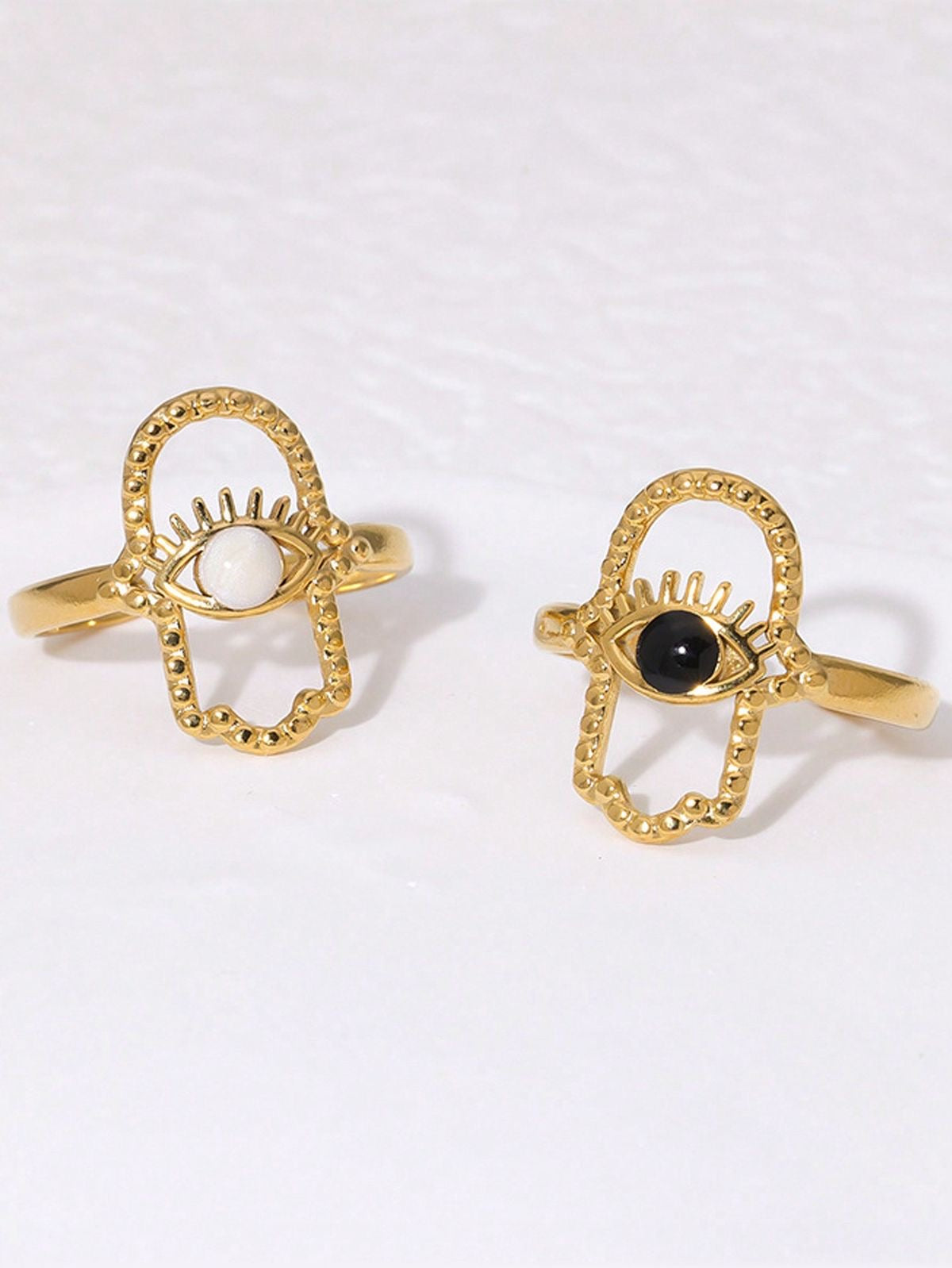 BLACK EVIL EYE RING