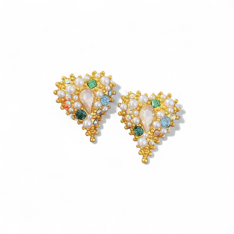 STONE HEART ROYALE 925 silver earring