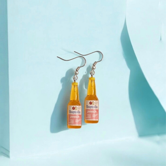 Orange drink earrings