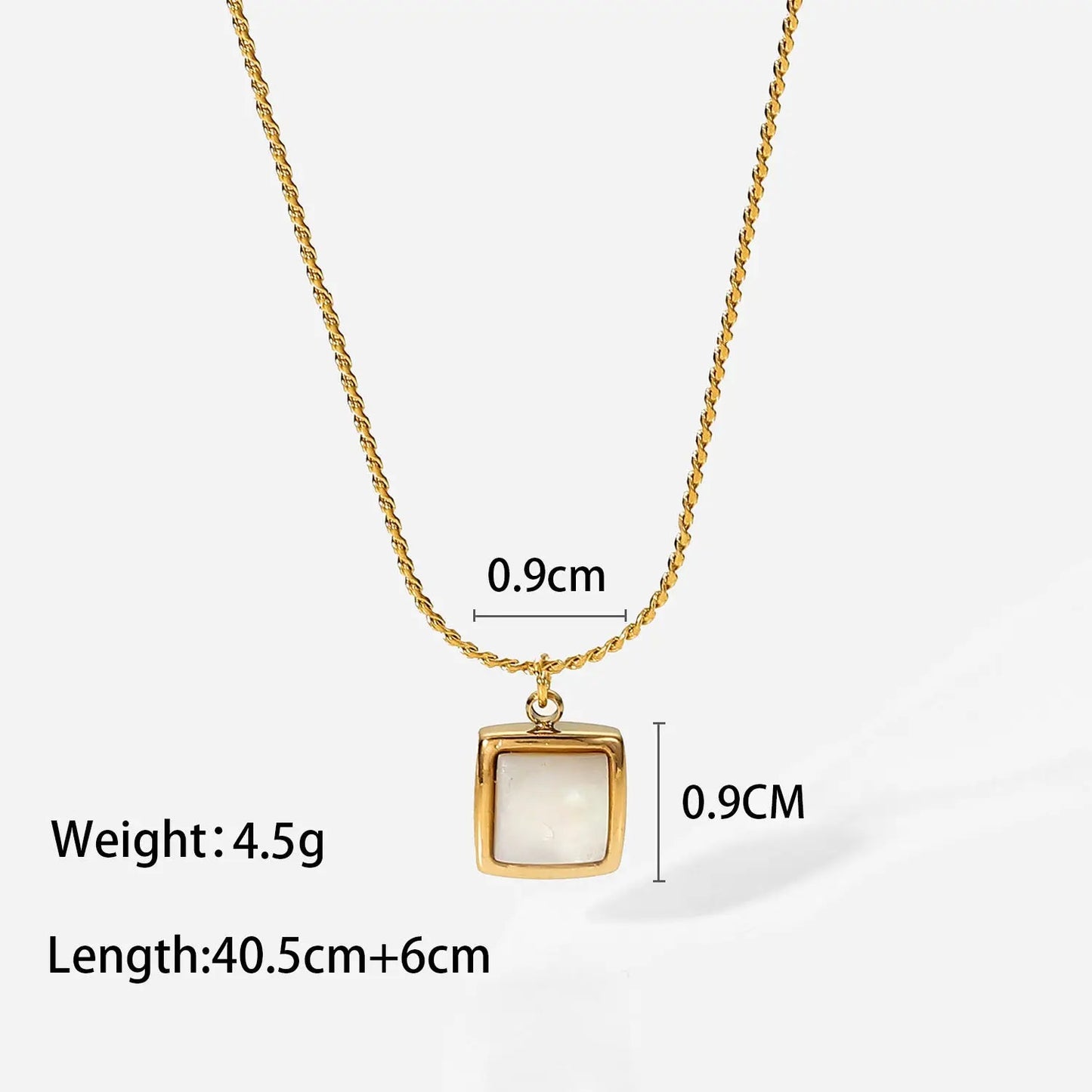 WHITE SQUARE necklace