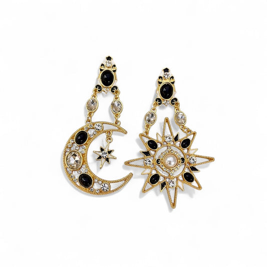THE ROYAL SUN AND MOON 925 silver earring