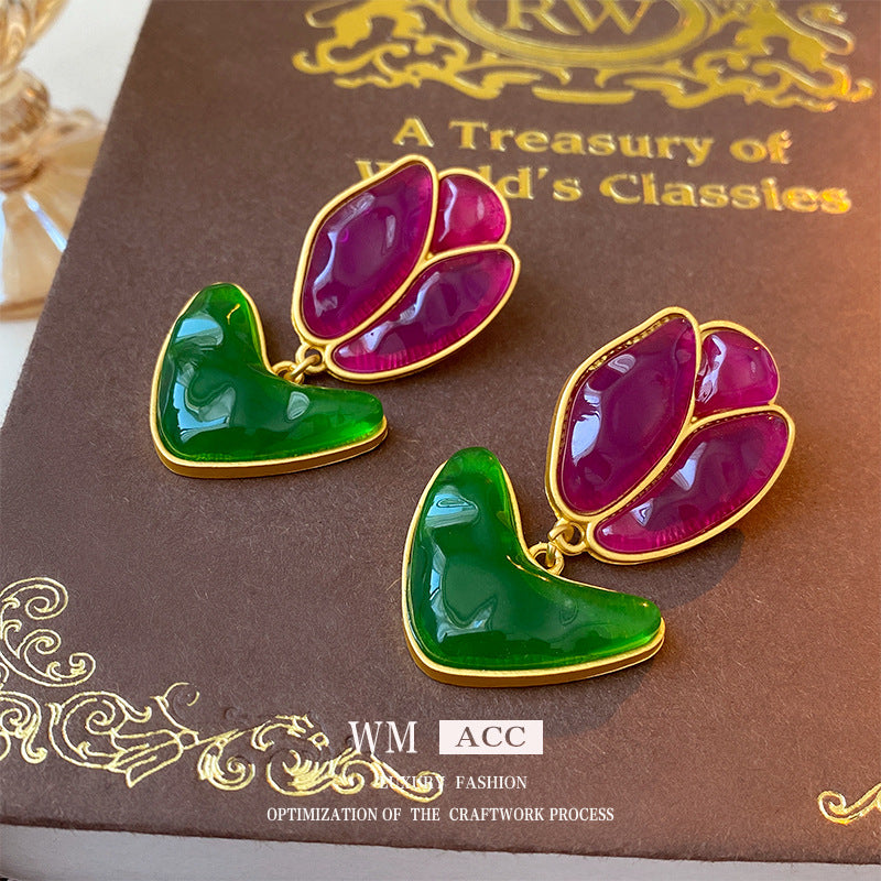 TULIP ROYALE  925 silver earring