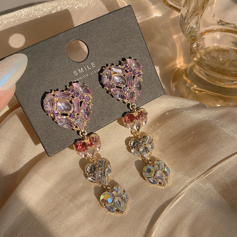 THE CRYTAL HEART 925 silver earring