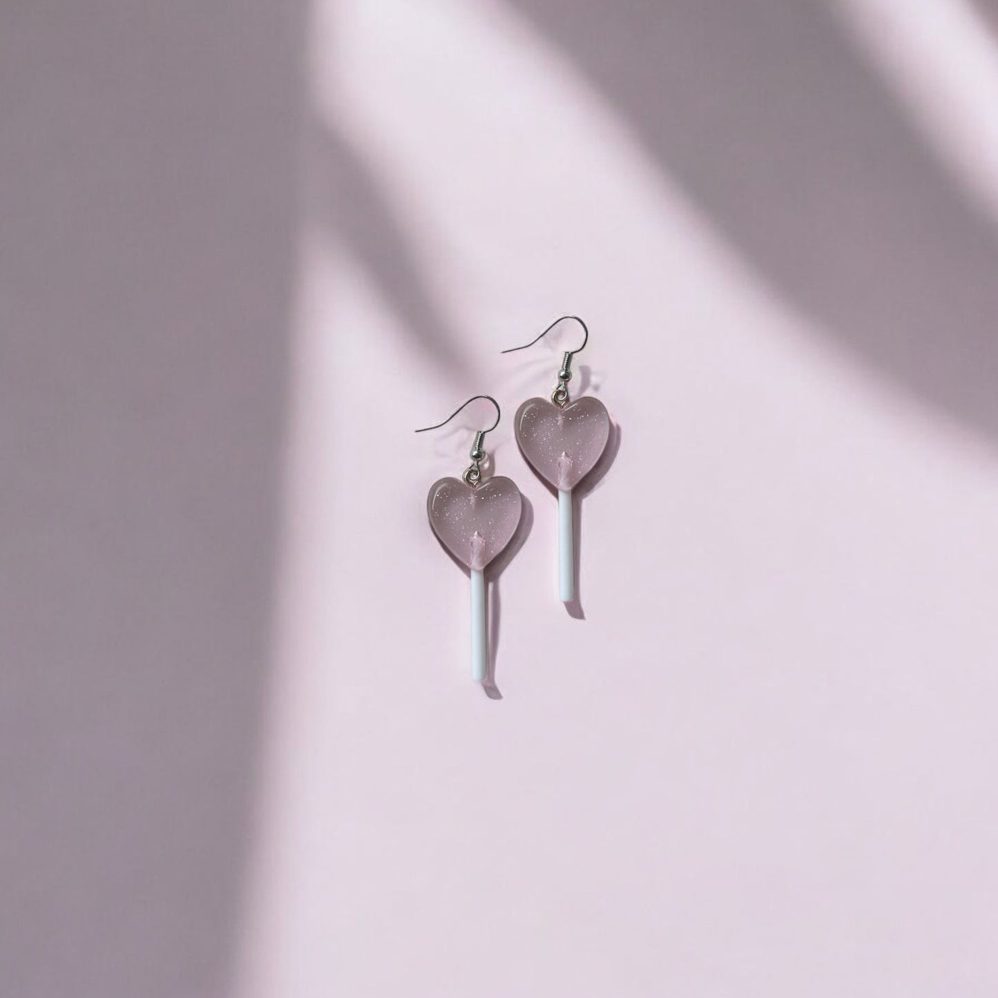 Heart lollipop earrings