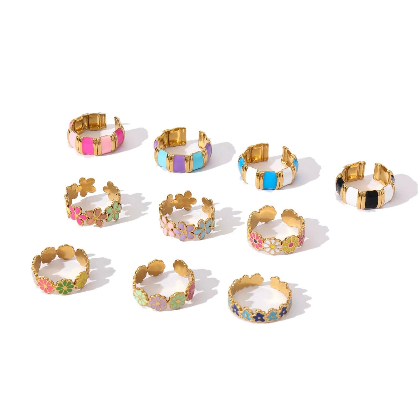 ENAMEL DAISY AESTHETE RING