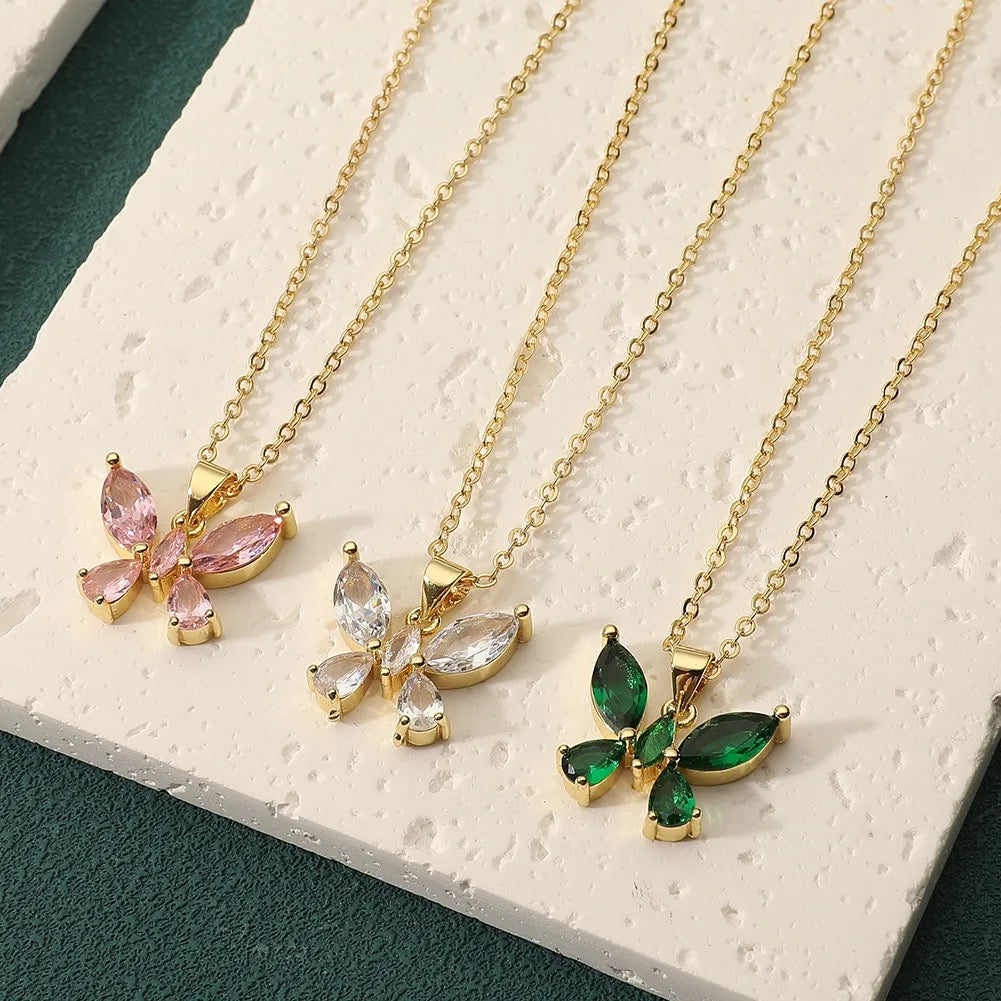 GREEN BUTTERFLY necklace