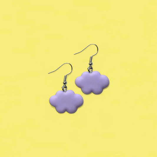 Purp sky earrings