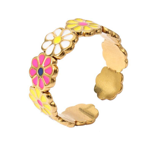 ENAMEL FLORA AESTHETE RING