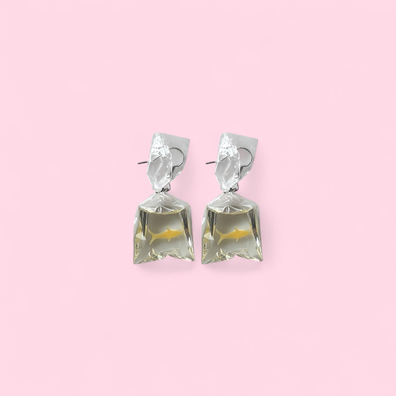 Fish bag earrings