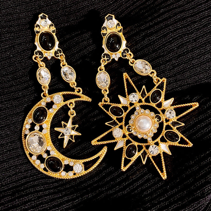 THE ROYAL SUN AND MOON 925 silver earring