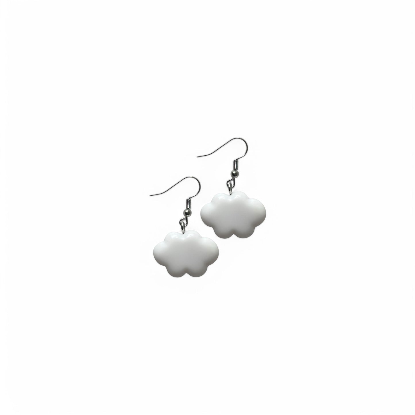 White cloud earrings