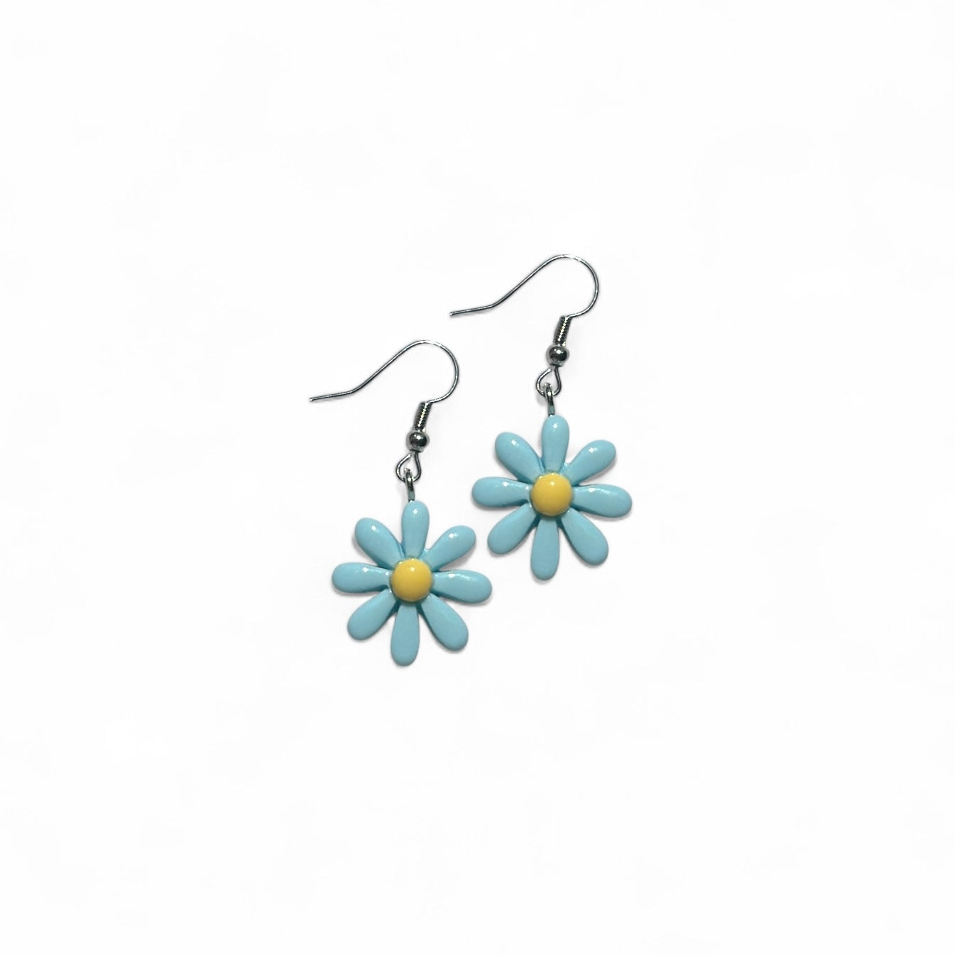 Blue daisy flower earring