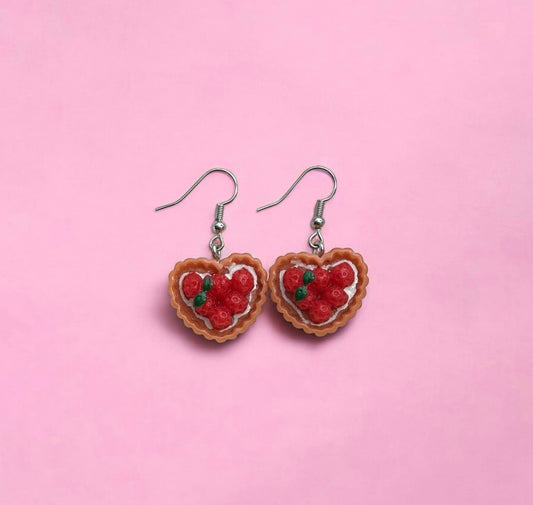 Strawberry pie earrings
