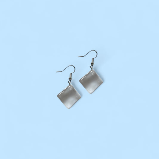 Ice cube 3d earring