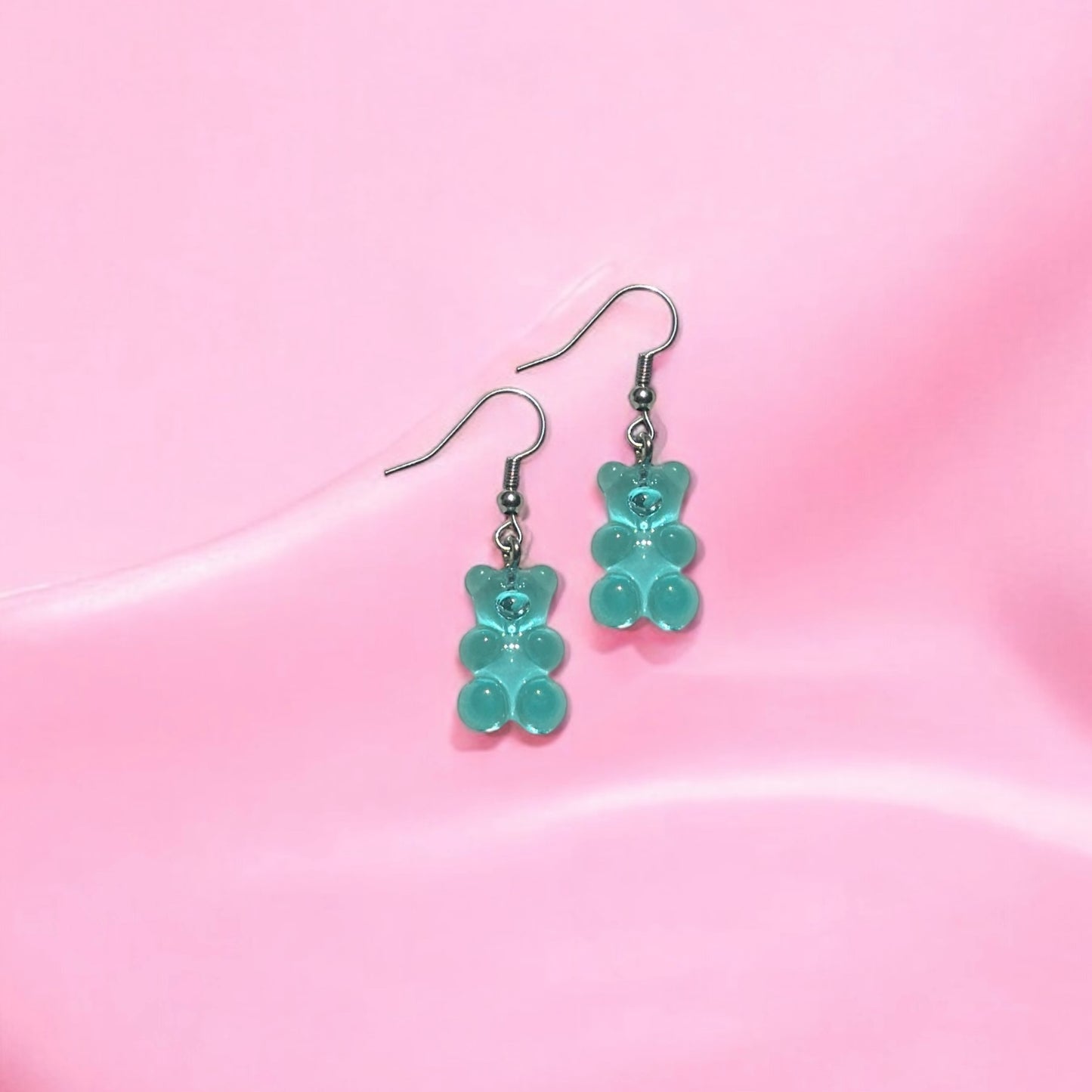 Blue gummy bear earring