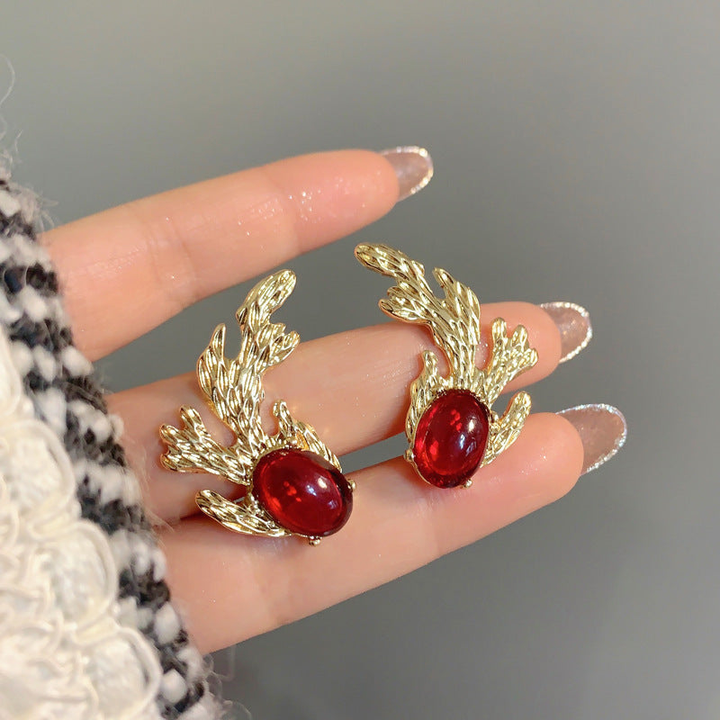 ROYAL RED ROOT 925 silver earring