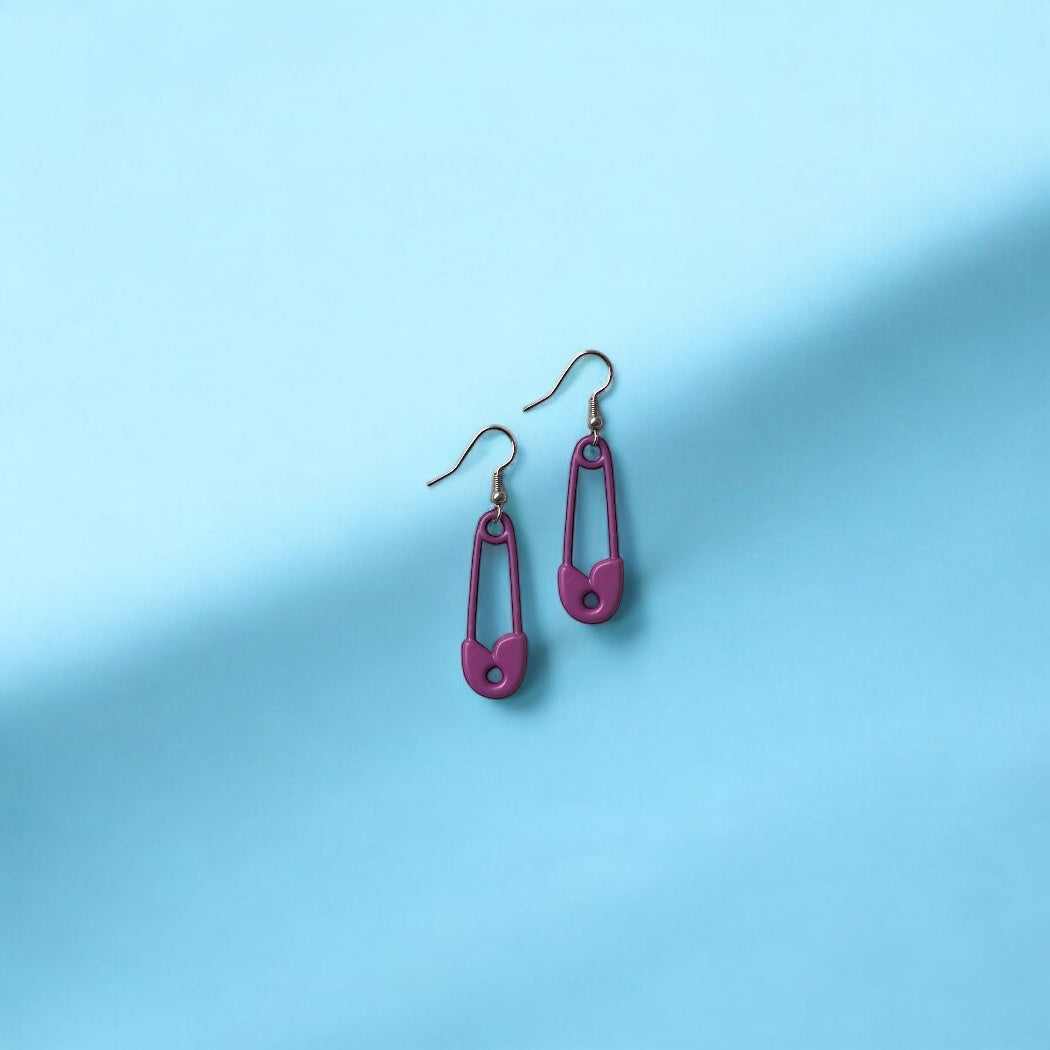 Purp pin earrings