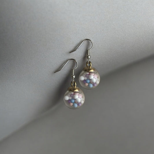 Glass ball earrings