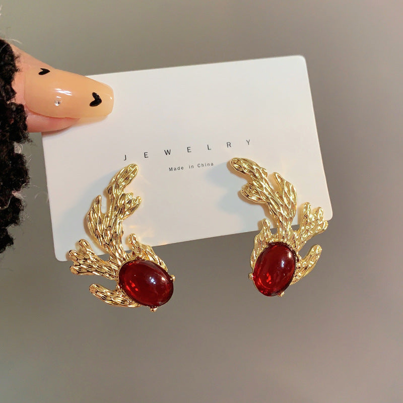 ROYAL RED ROOT 925 silver earring