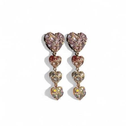 THE CRYTAL HEART 925 silver earring