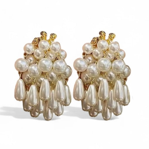 AESTHETIC PEARL BEADED 925 silver earring