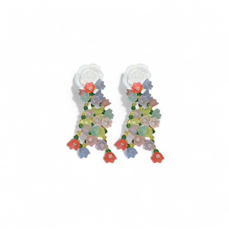 PESTAL FLORAL 925 silver earring