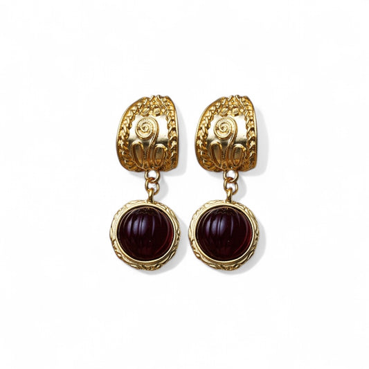 BROWN STONE ROYALE 925 silver earring