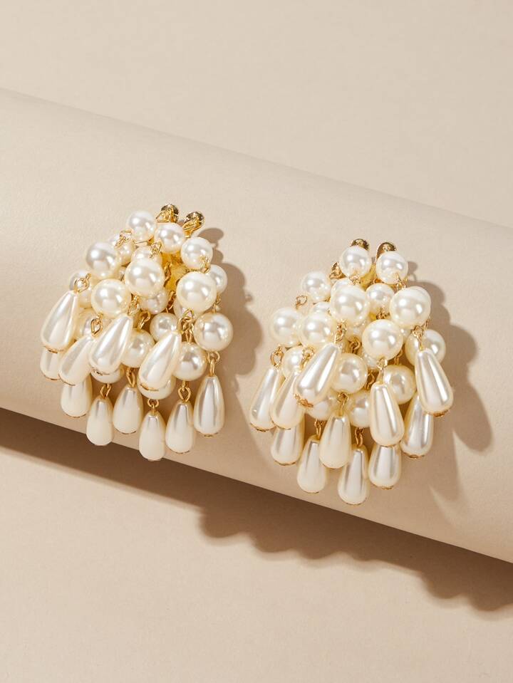 AESTHETIC PEARL BEADED 925 silver earring