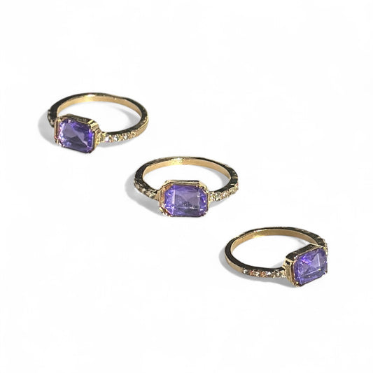 Square stone purp ring
